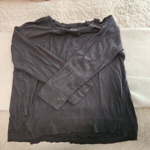 LOFT Dark Gray 3/4 Sleeve Shirt